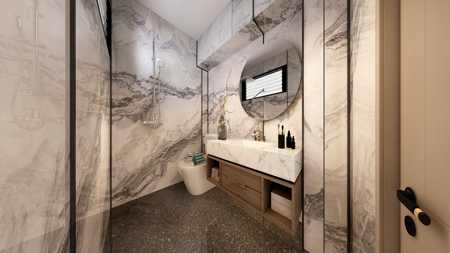 TW5060 Glacier | Resale HDB Bathroom Makeover