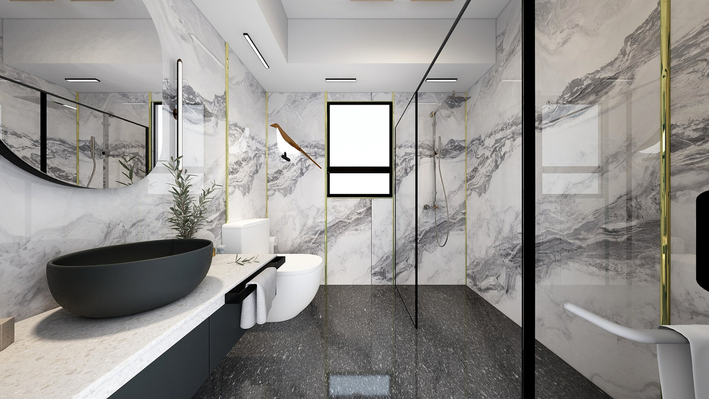 TW5060 Glacier | HDB BTO Bathroom Makeover