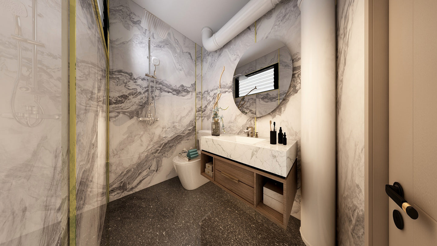 TW5060 Glacier | Resale HDB Bathroom Makeover