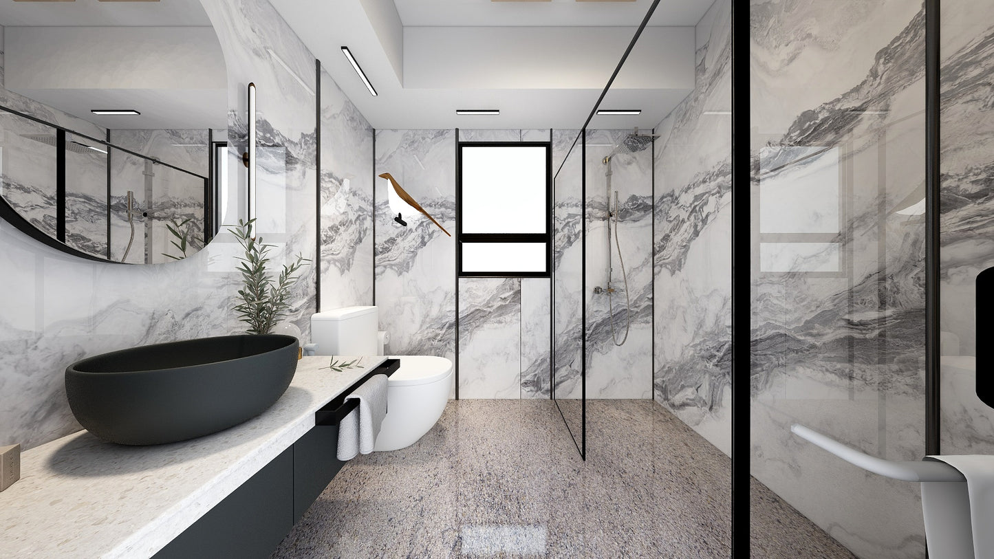 TW5060 Glacier | HDB BTO Bathroom Makeover