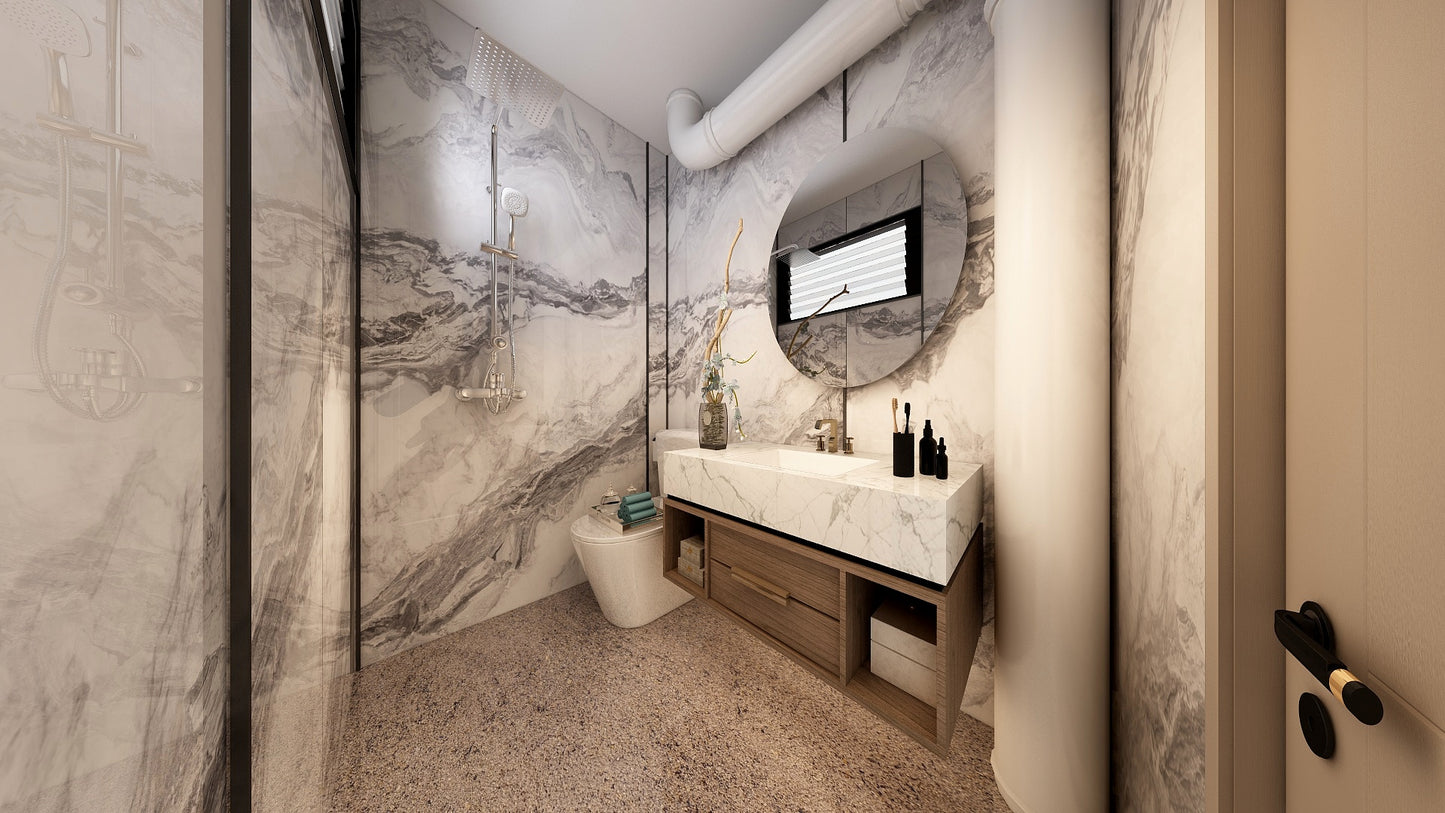 TW5060 Glacier | Resale HDB Bathroom Makeover