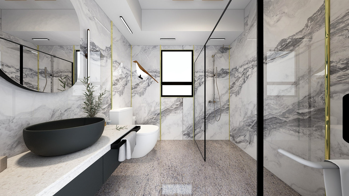 TW5060 Glacier | HDB BTO Bathroom Makeover