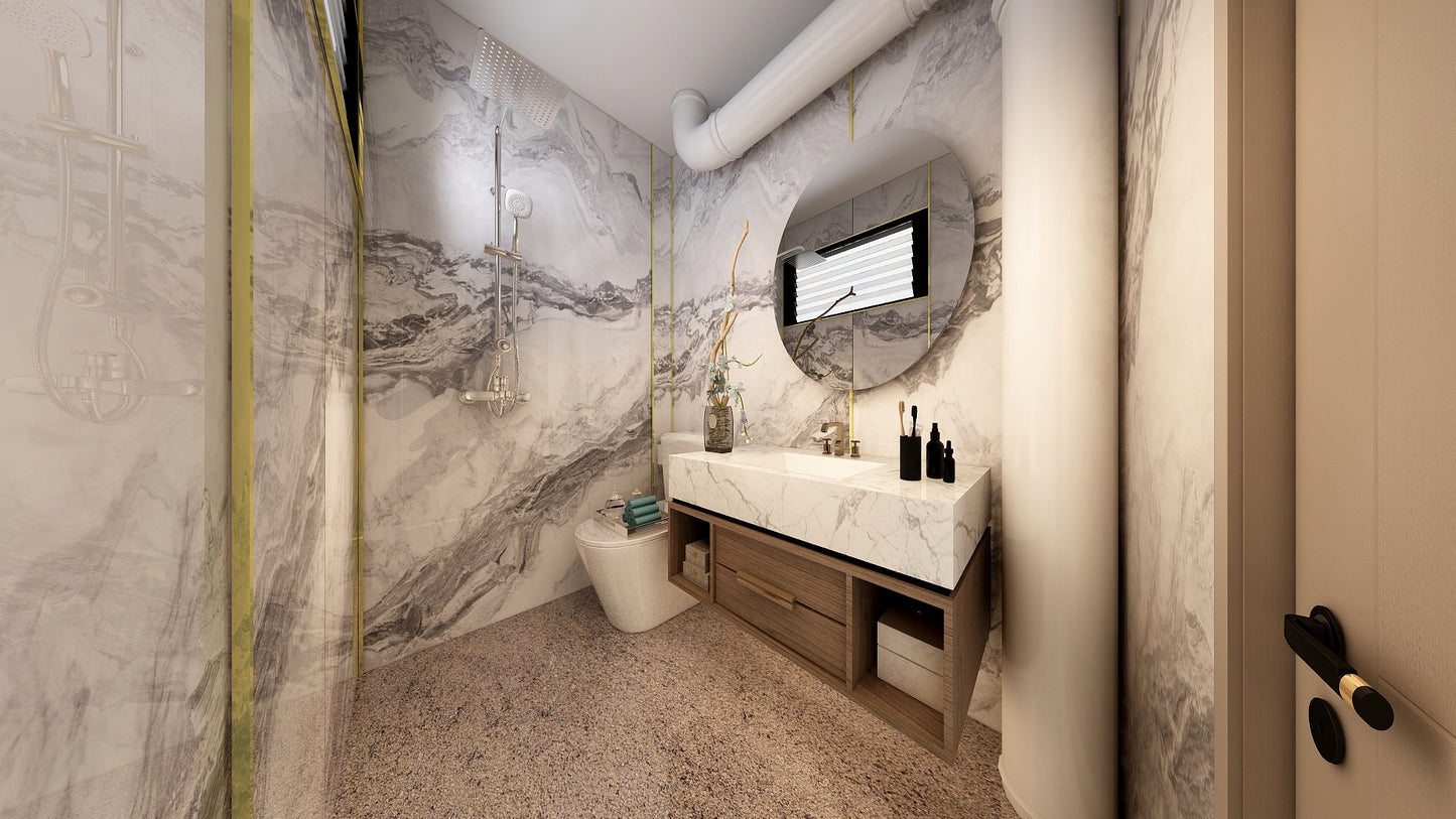 TW5060 Glacier | Resale HDB Bathroom Makeover