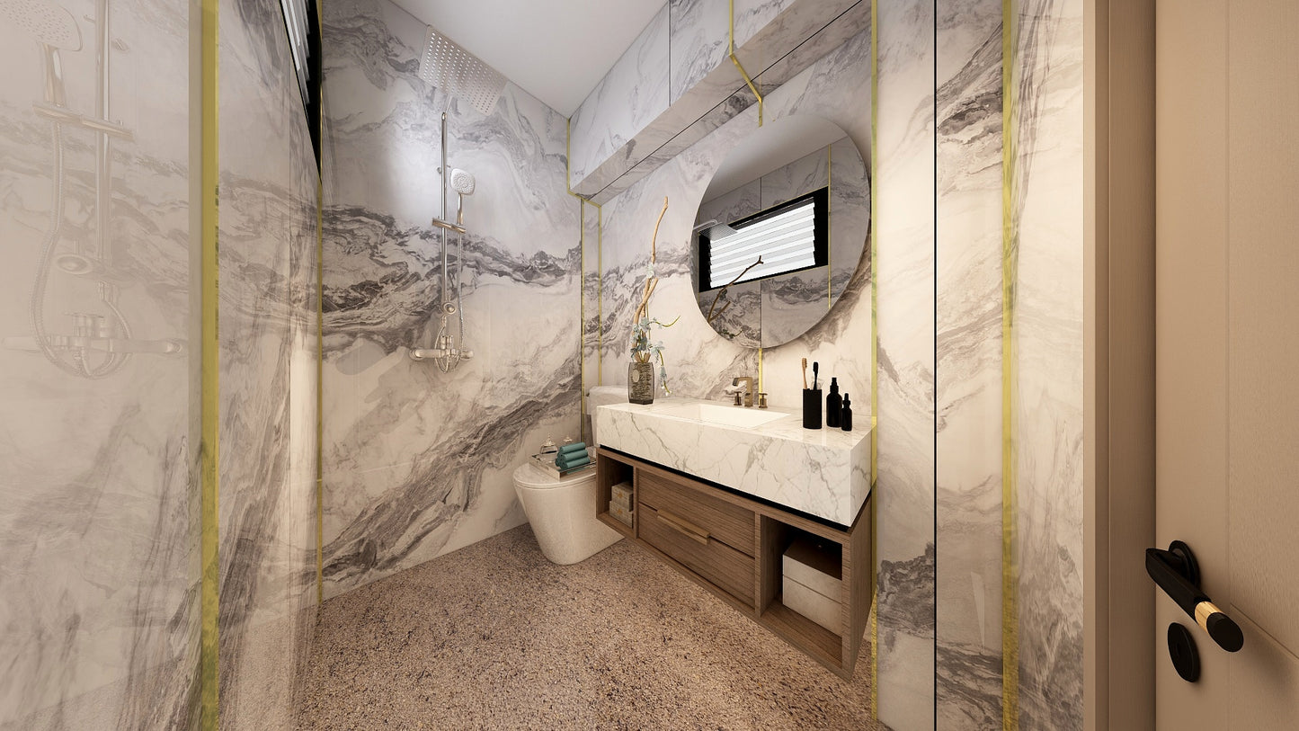 TW5060 Glacier | Resale HDB Bathroom Makeover