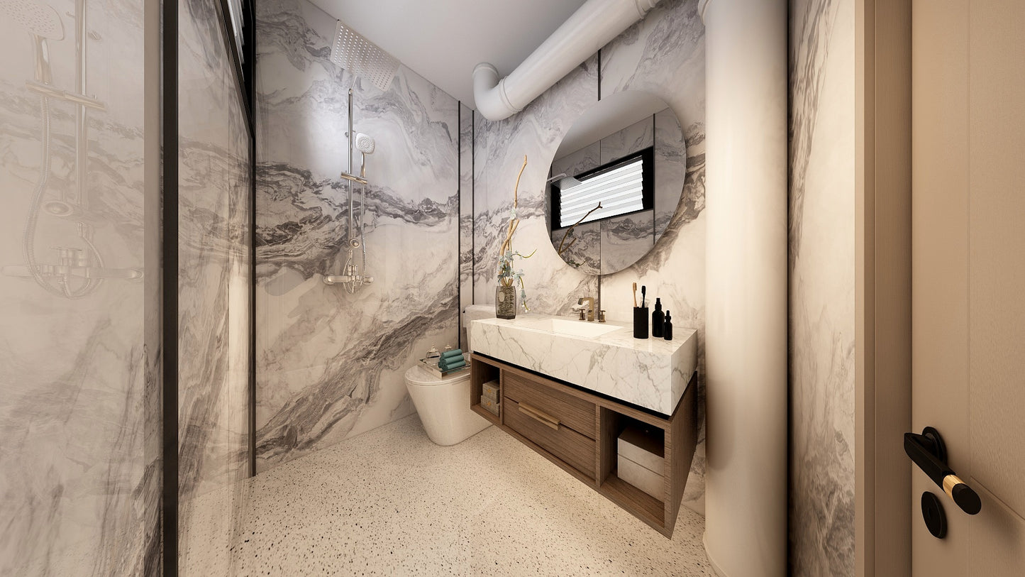 TW5060 Glacier | Resale HDB Bathroom Makeover