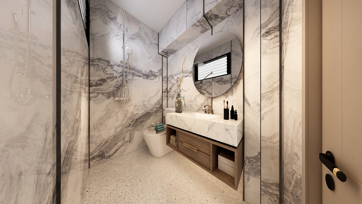 TW5060 Glacier | Resale HDB Bathroom Makeover