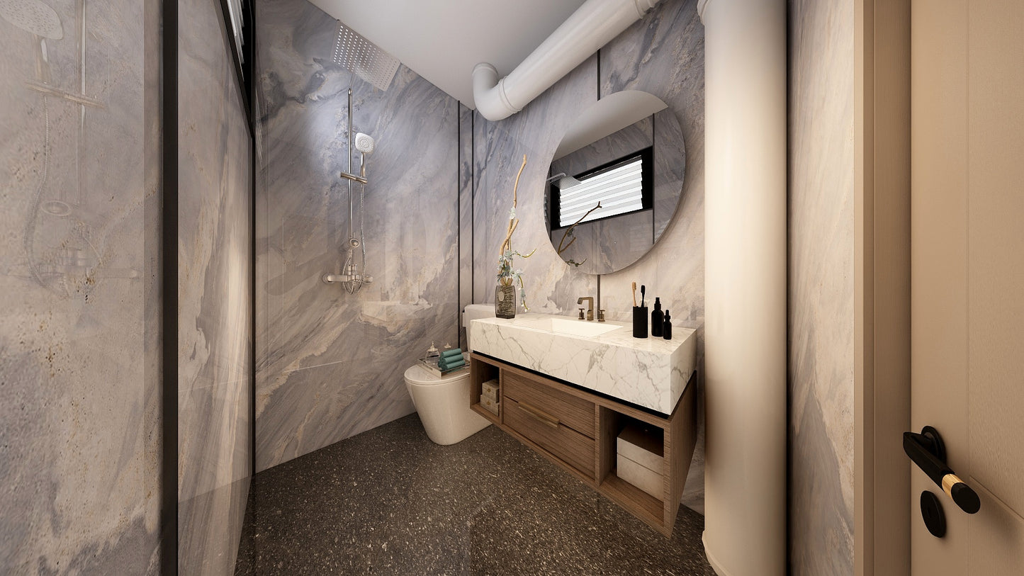 TW5070 Azure | Resale HDB Bathroom Makeover