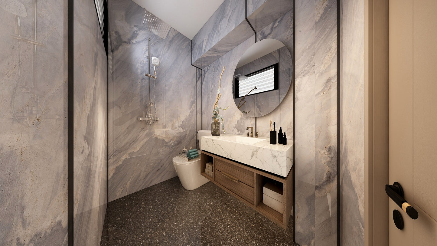 TW5070 Azure | Resale HDB Bathroom Makeover
