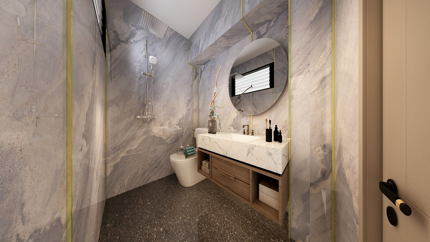 TW5070 Azure | Resale HDB Bathroom Makeover