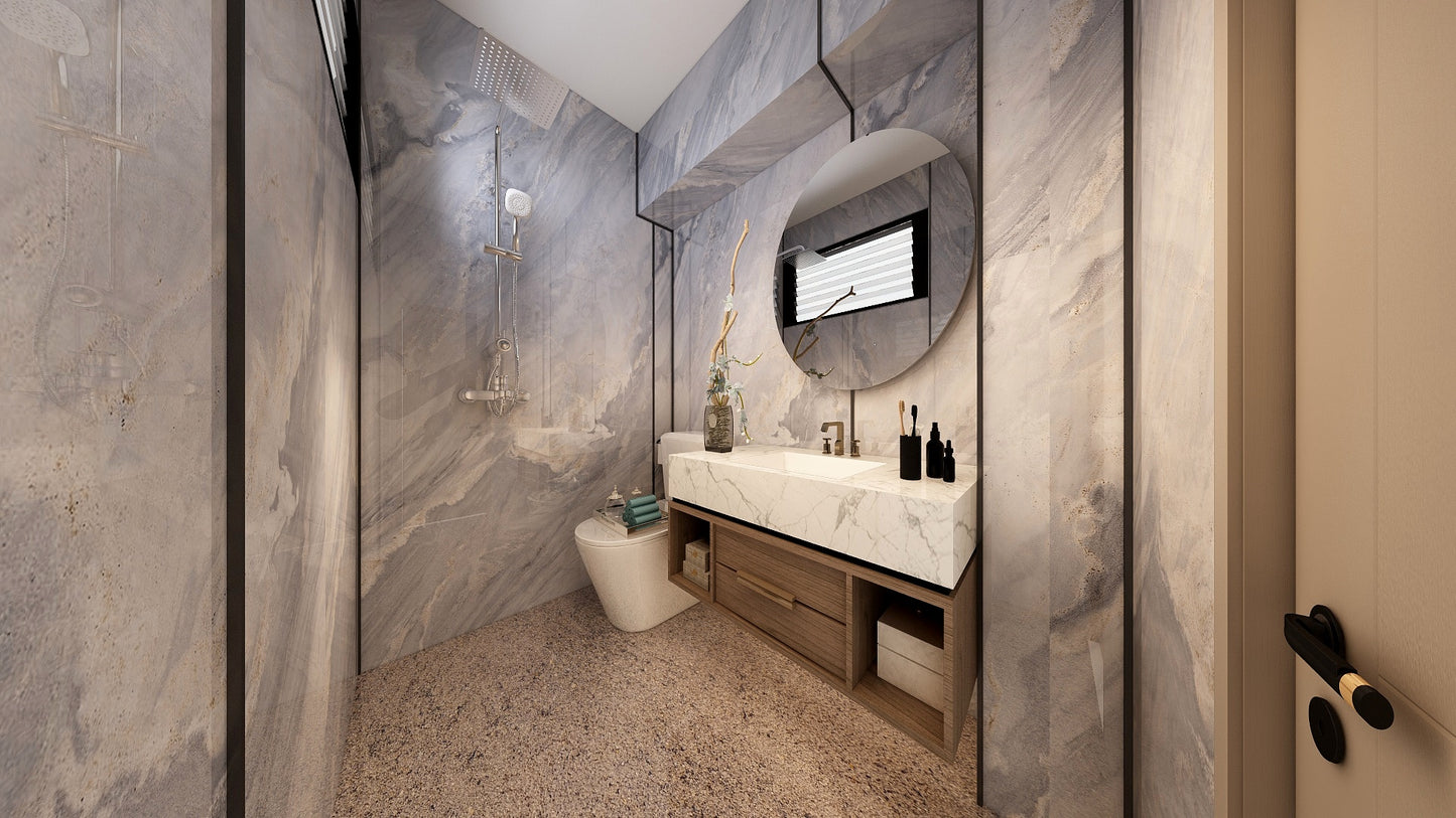 TW5070 Azure | Resale HDB Bathroom Makeover