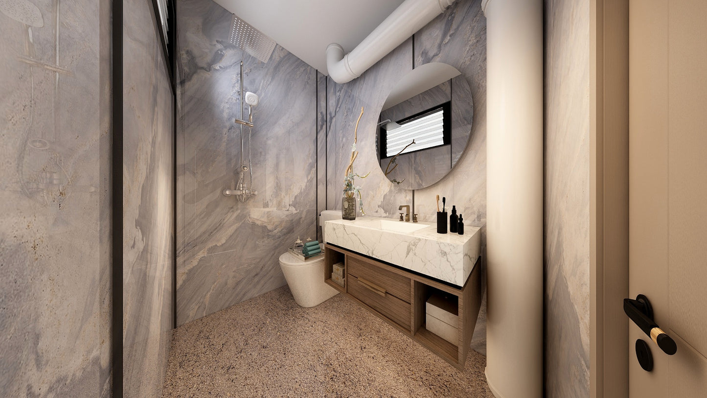 TW5070 Azure | Resale HDB Bathroom Makeover