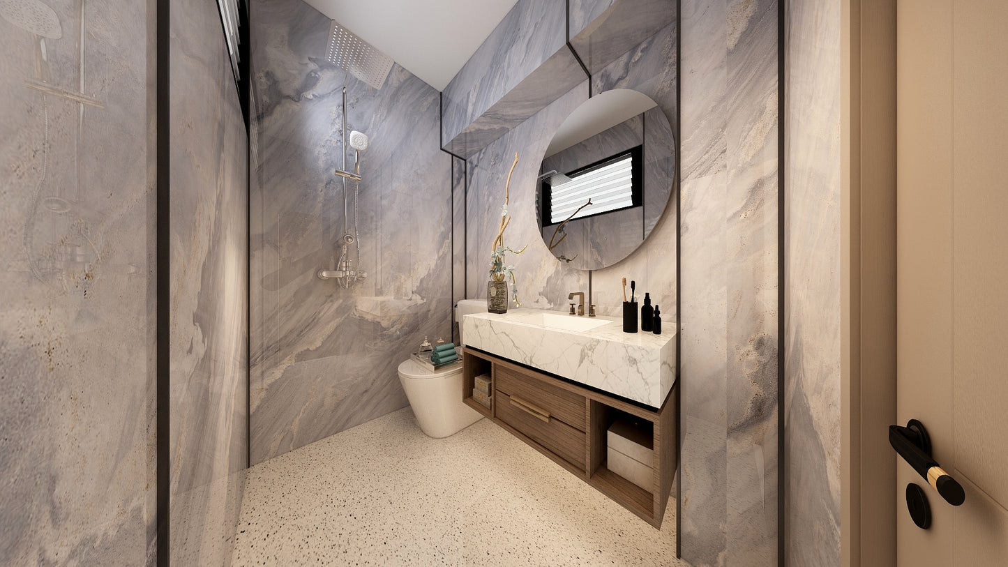 TW5070 Azure | Resale HDB Bathroom Makeover