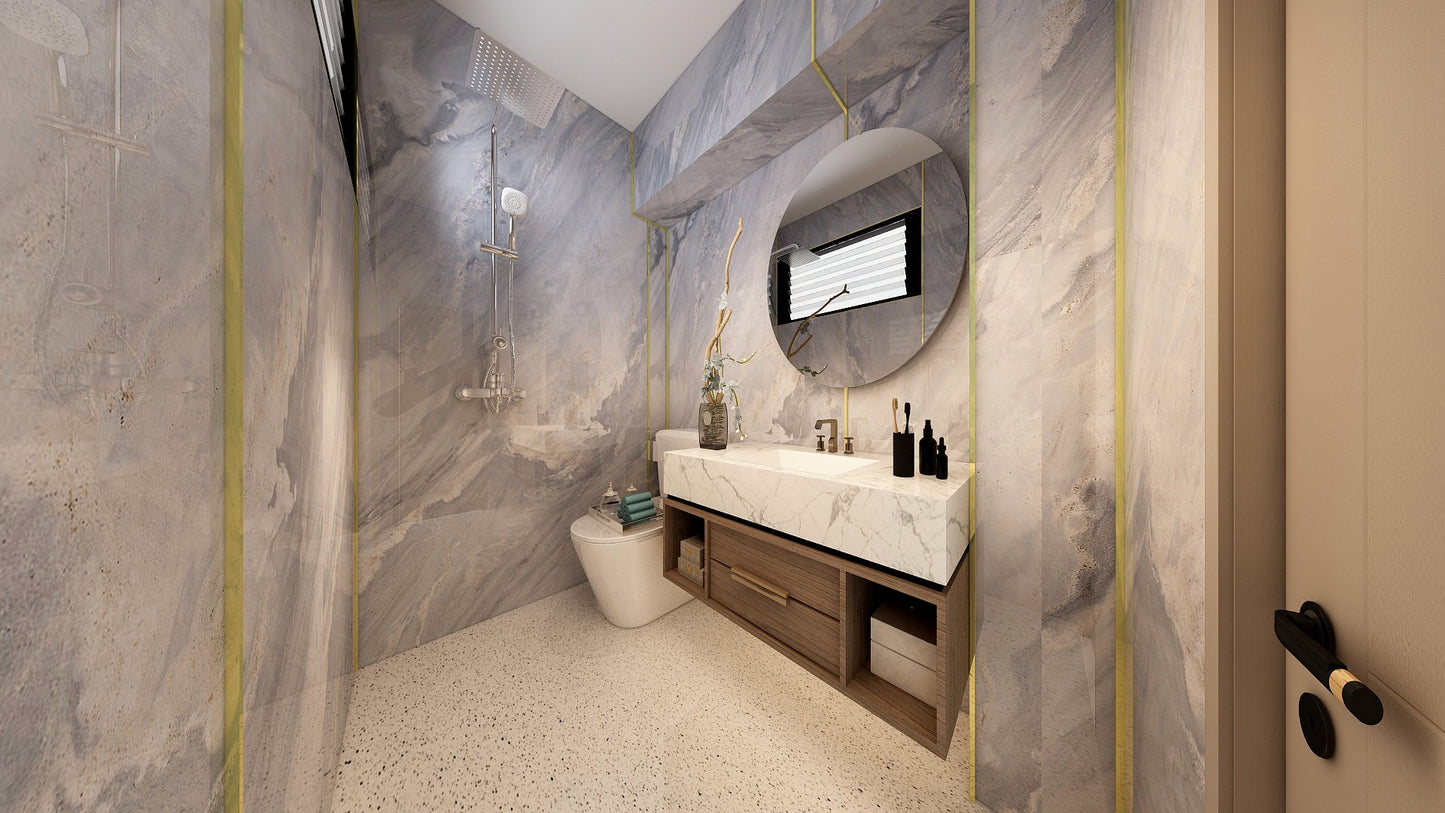 TW5070 Azure | Resale HDB Bathroom Makeover
