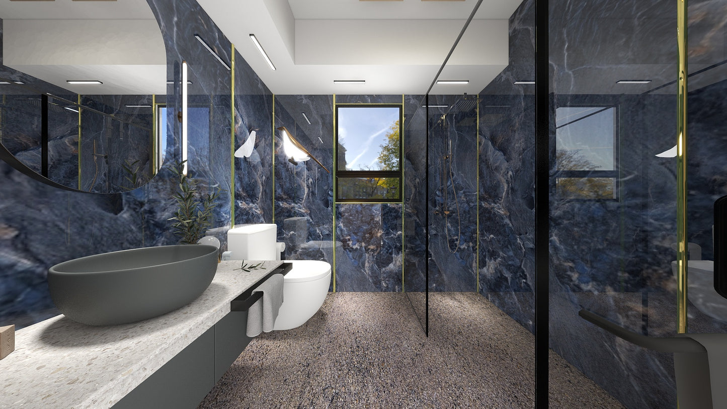 TW5080 Cerulean | HDB BTO Bathroom Makeover