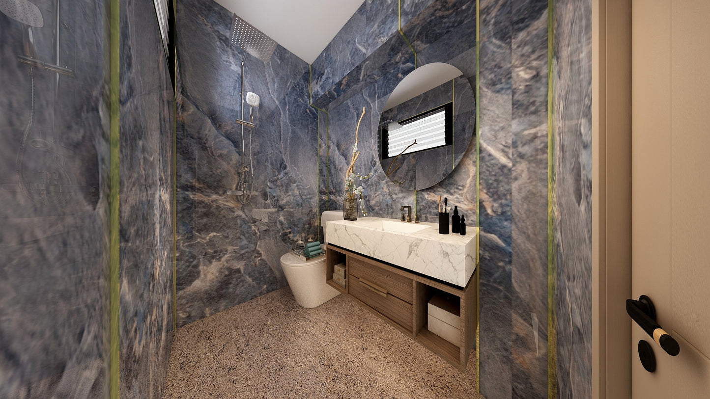TW5080 Cerulean | Resale HDB Bathroom Makeover