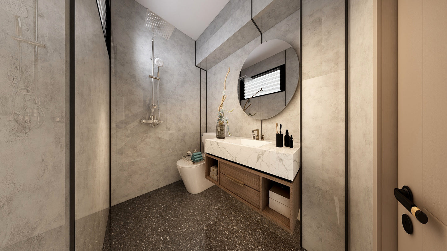 TW8080 Alpine | Resale HDB Bathroom Makeover