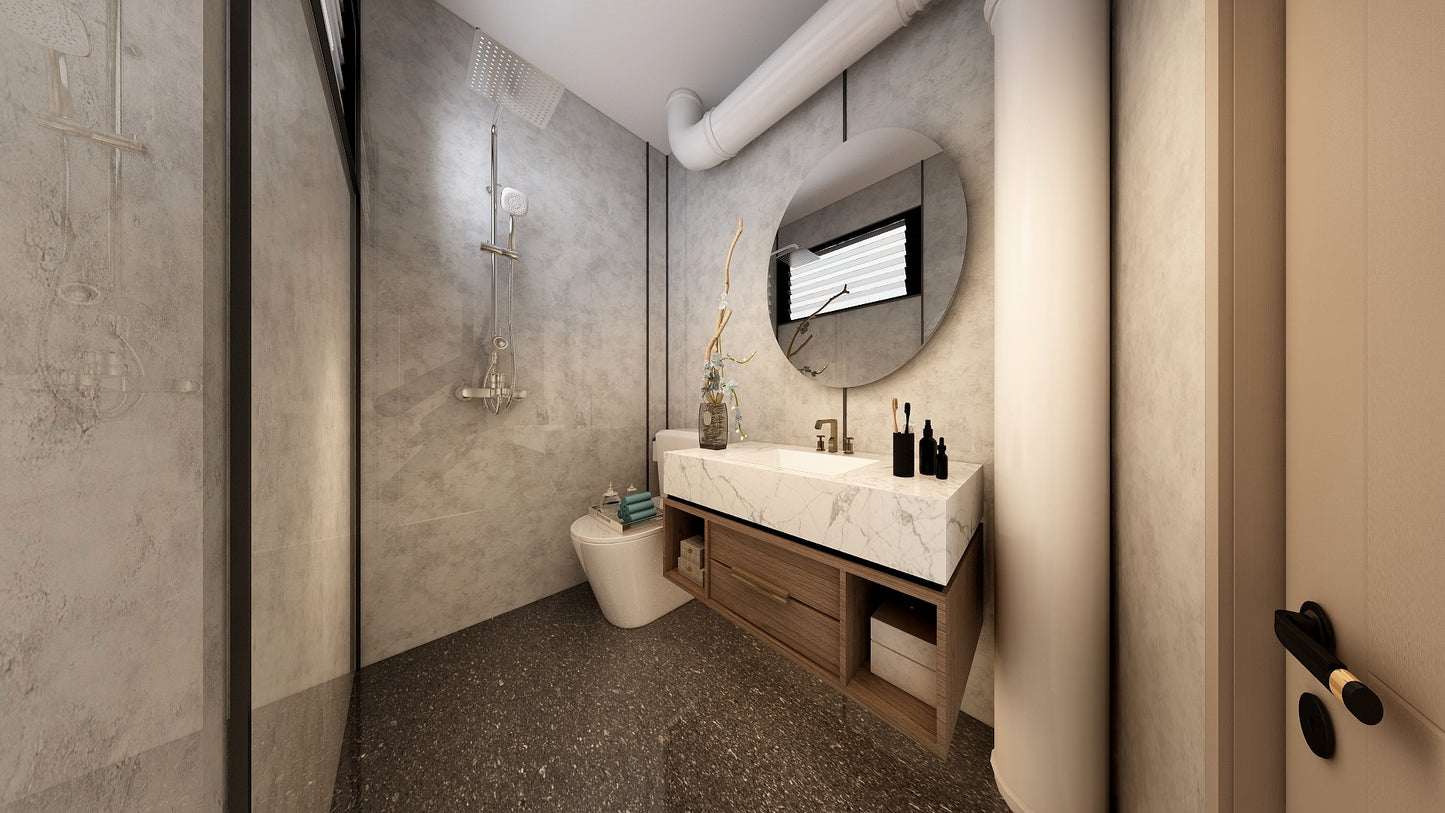TW8080 Alpine | Resale HDB Bathroom Makeover