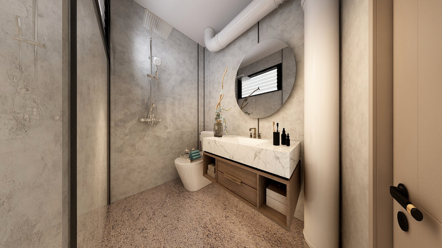TW8080 Alpine | Resale HDB Bathroom Makeover