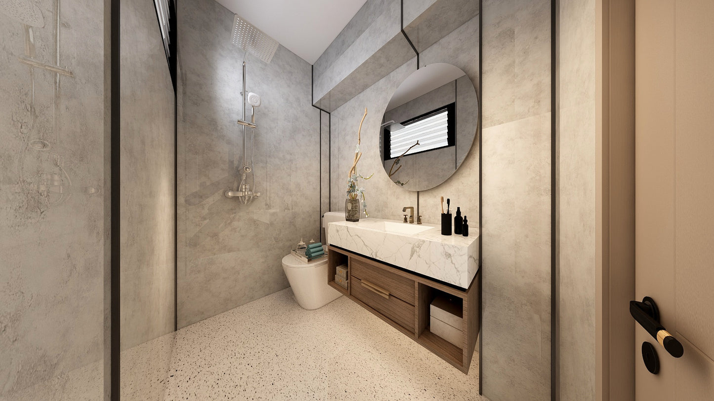 TW8080 Alpine | Resale HDB Bathroom Makeover