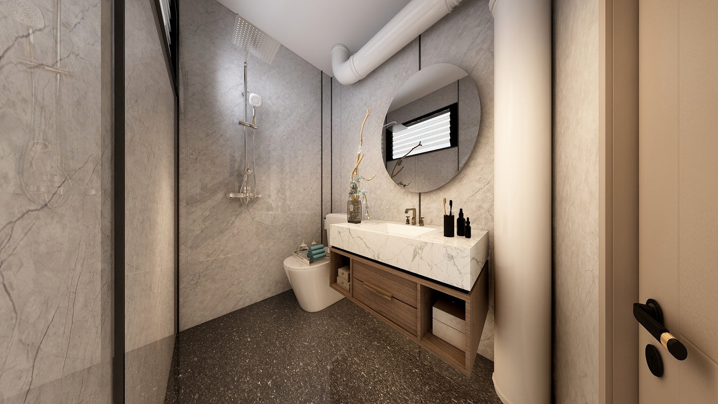 TW8110 Mount Grey | Resale HDB Bathroom Makeover