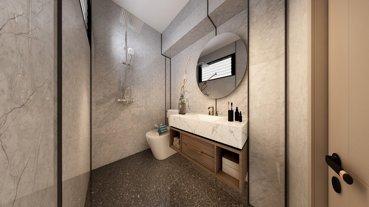 TW8110 Mount Grey | Resale HDB Bathroom Makeover