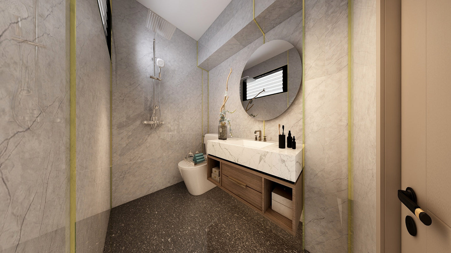 TW8110 Mount Grey | Resale HDB Bathroom Makeover