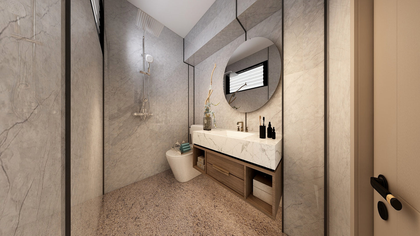 TW8110 Mount Grey | Resale HDB Bathroom Makeover