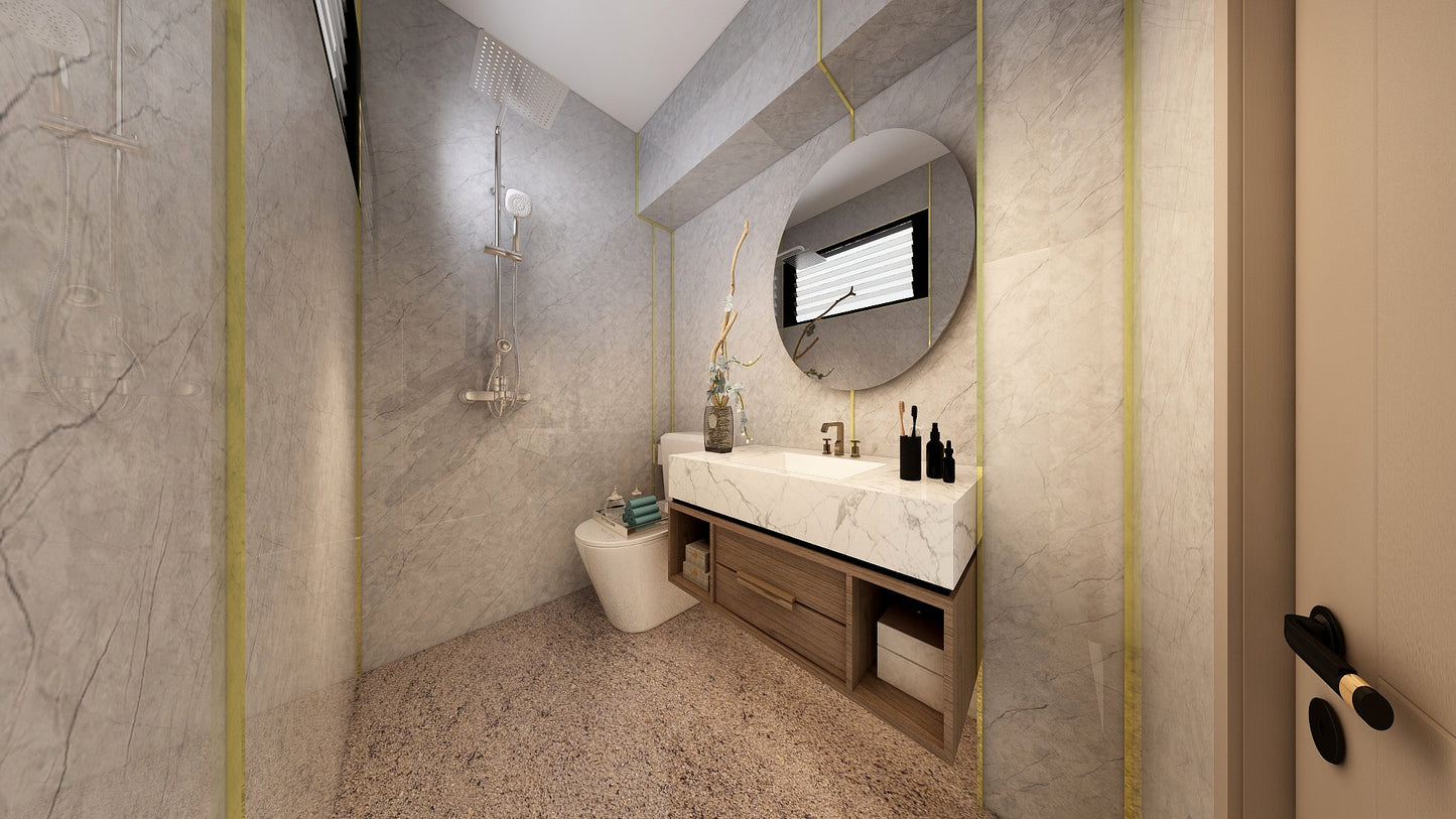TW8110 Mount Grey | Resale HDB Bathroom Makeover