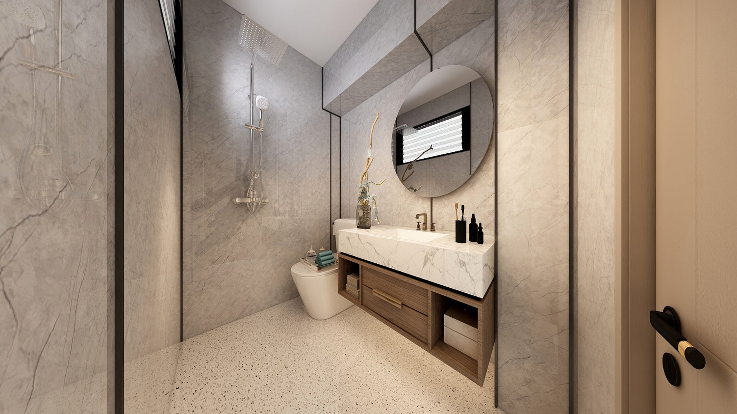 TW8110 Mount Grey | Resale HDB Bathroom Makeover