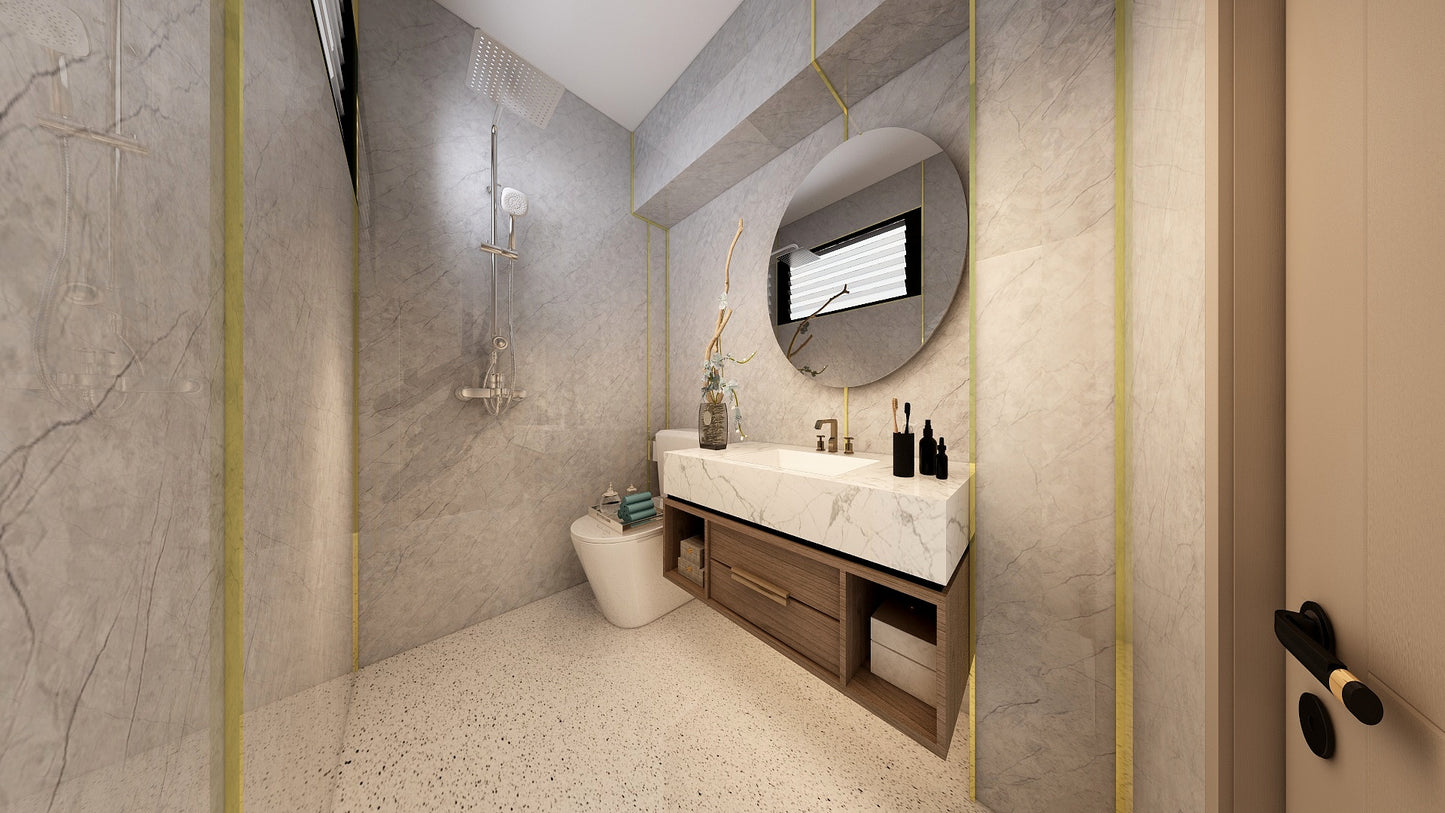TW8110 Mount Grey | Resale HDB Bathroom Makeover