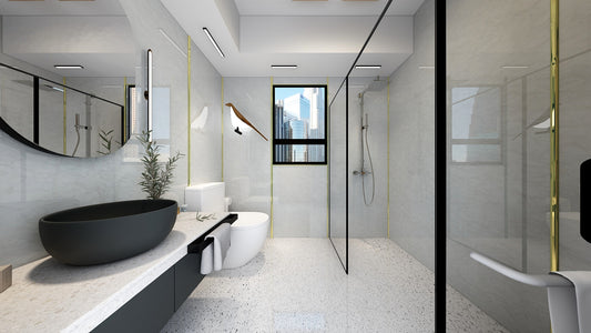 TW8120 White Peaks | HDB BTO Bathroom Makeover