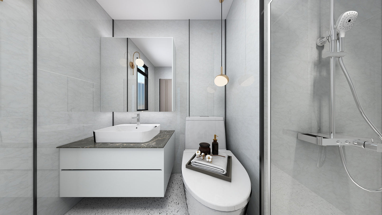 TW8120 White Peaks | Waterproof Vanity Set