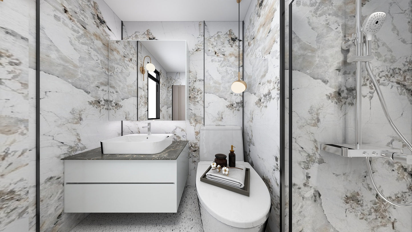 TW5010 Snowy Mountain | Waterproof Vanity Set