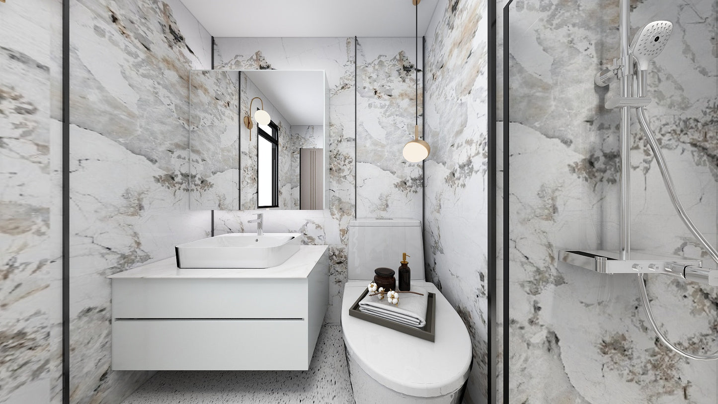 TW5010 Snowy Mountain | Waterproof Vanity Set