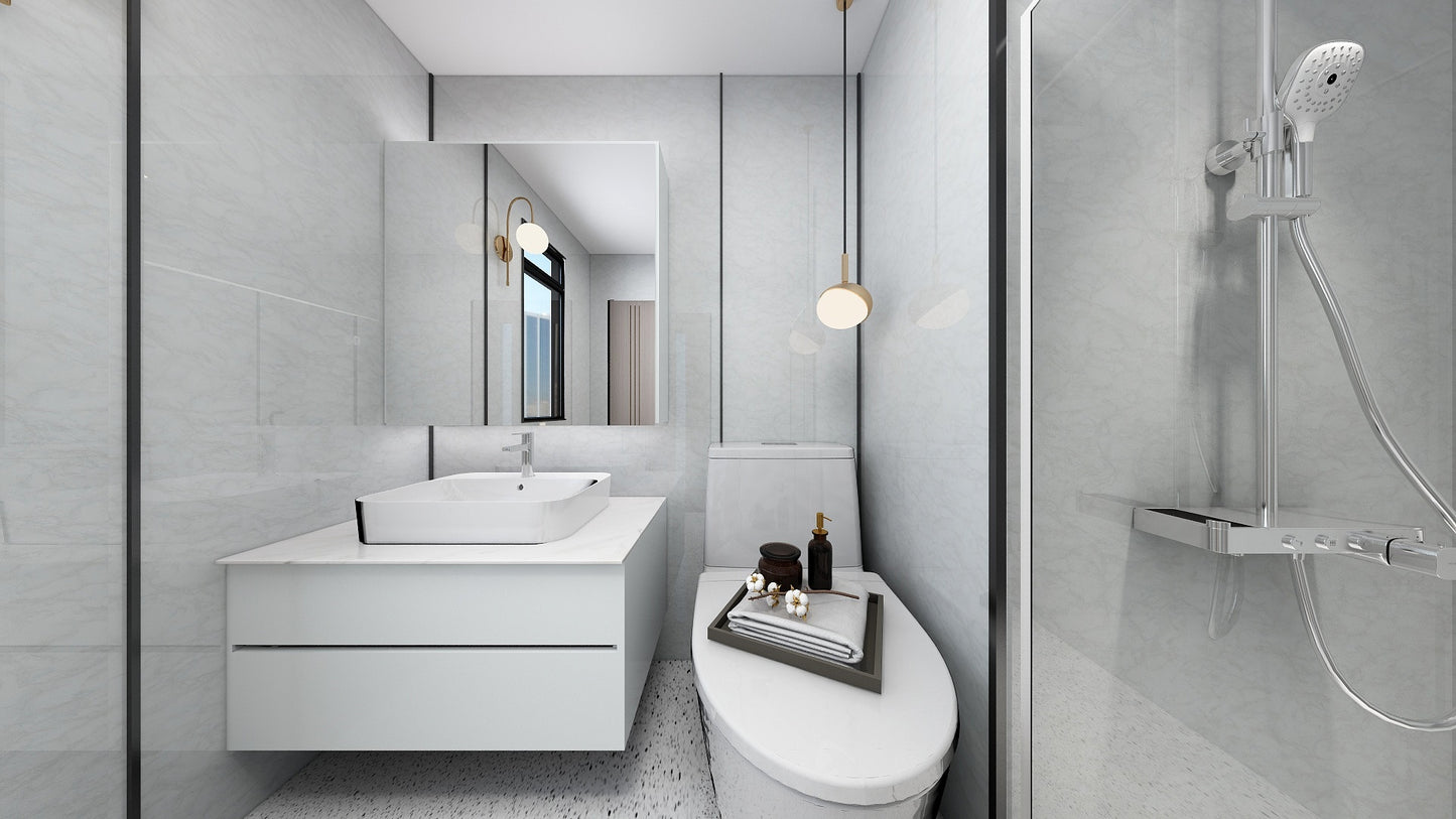TW8120 White Peaks | Waterproof Vanity Set
