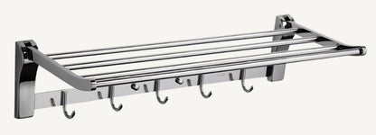TORA Foldable Towel Rack with Hooks