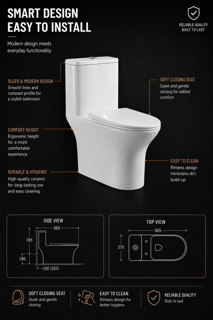 TORA VERON Washdown Toilet Bowl