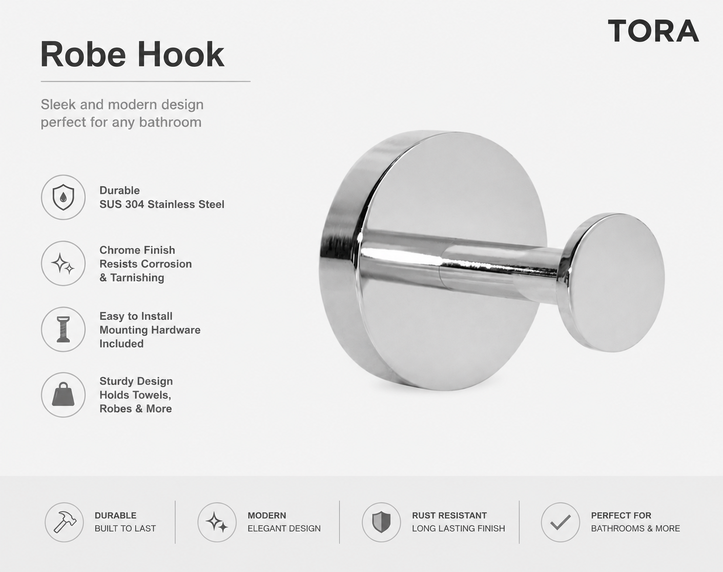 TORA Single Robe Hook