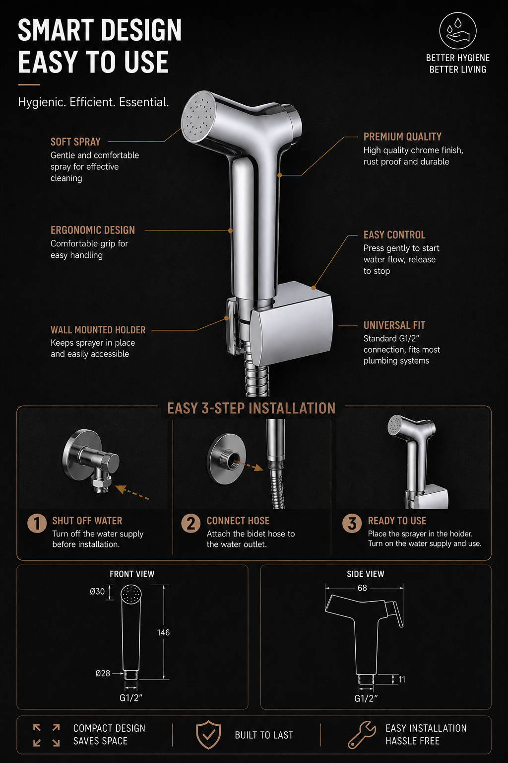 TORA Bidet Spray Set