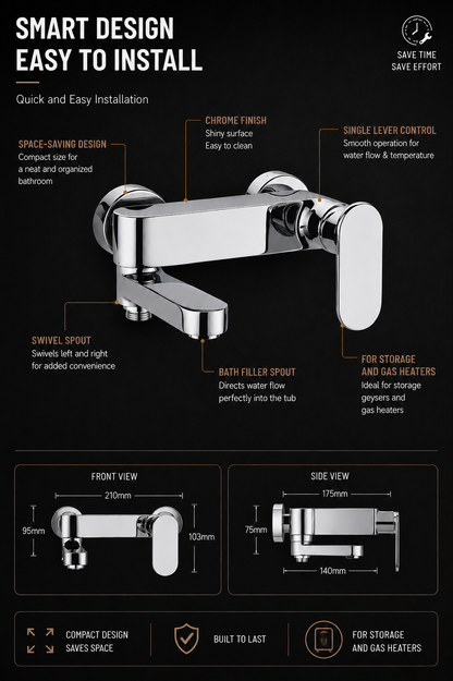 TORA Bath Mixer with Swivel Spout