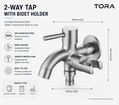 TORA 2-Way Tap with Bidet Holder