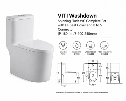 TORA VITI Washdown Toilet Bowl