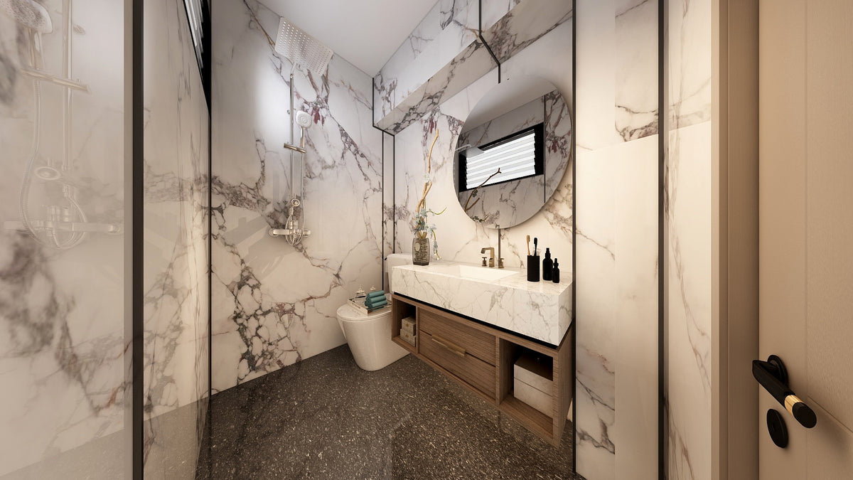TW5120 Winter Bloom | Resale HDB Bathroom Makeover