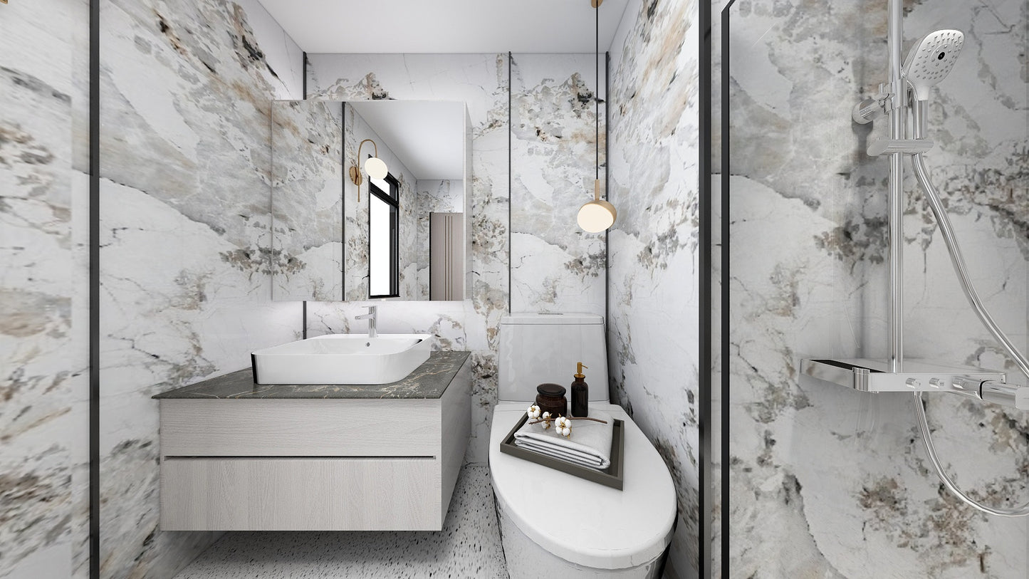 TW5010 Snowy Mountain | Waterproof Vanity Set