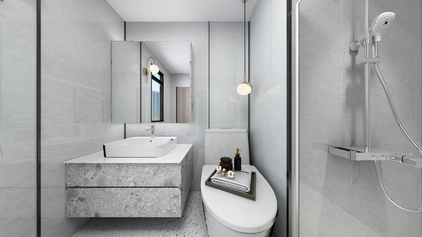 TW8120 White Peaks | Waterproof Vanity Set