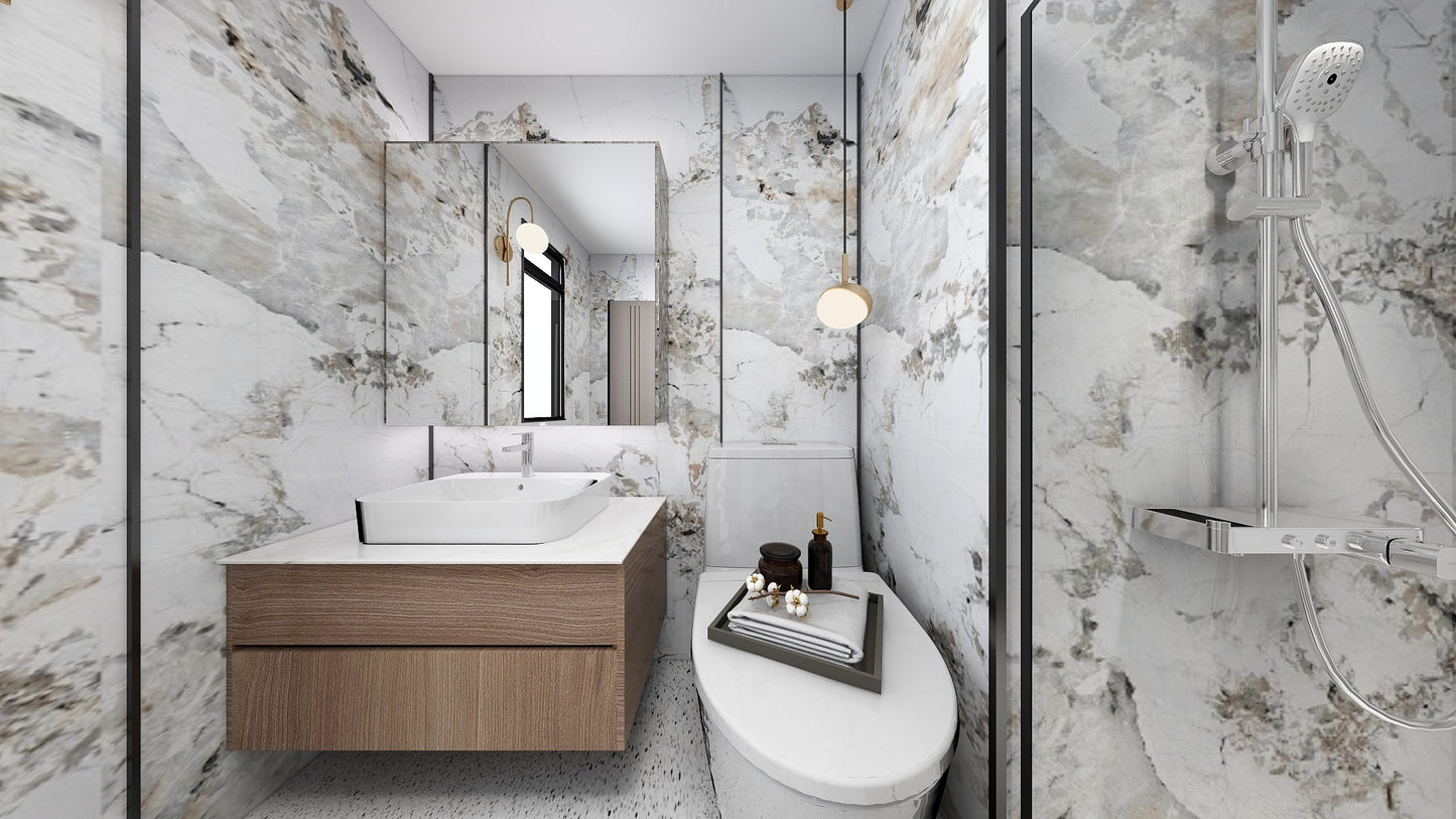 TW5010 Snowy Mountain | Waterproof Vanity Set