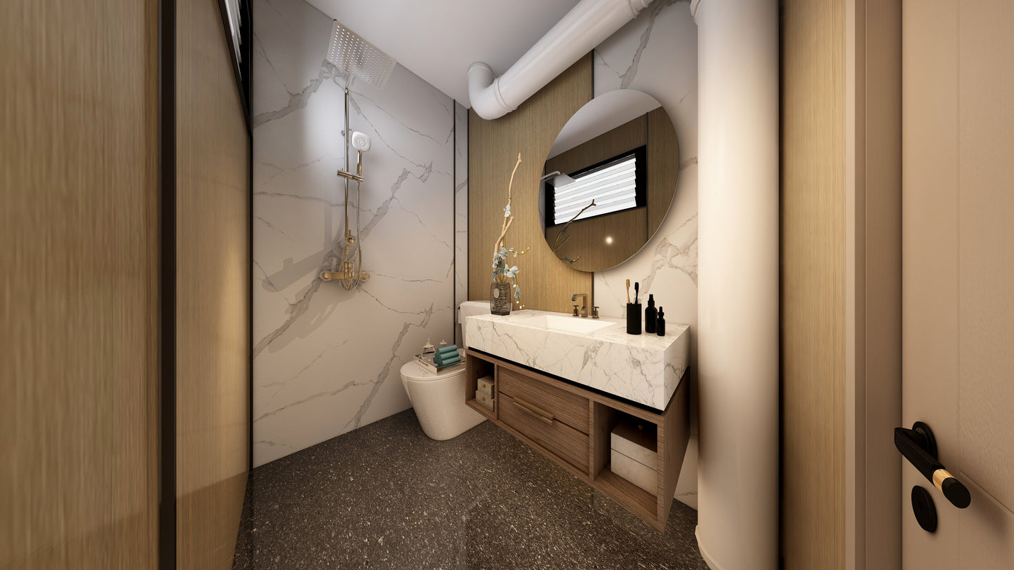 Design + | TW1020 + TW5020 | Resale HDB Bathroom