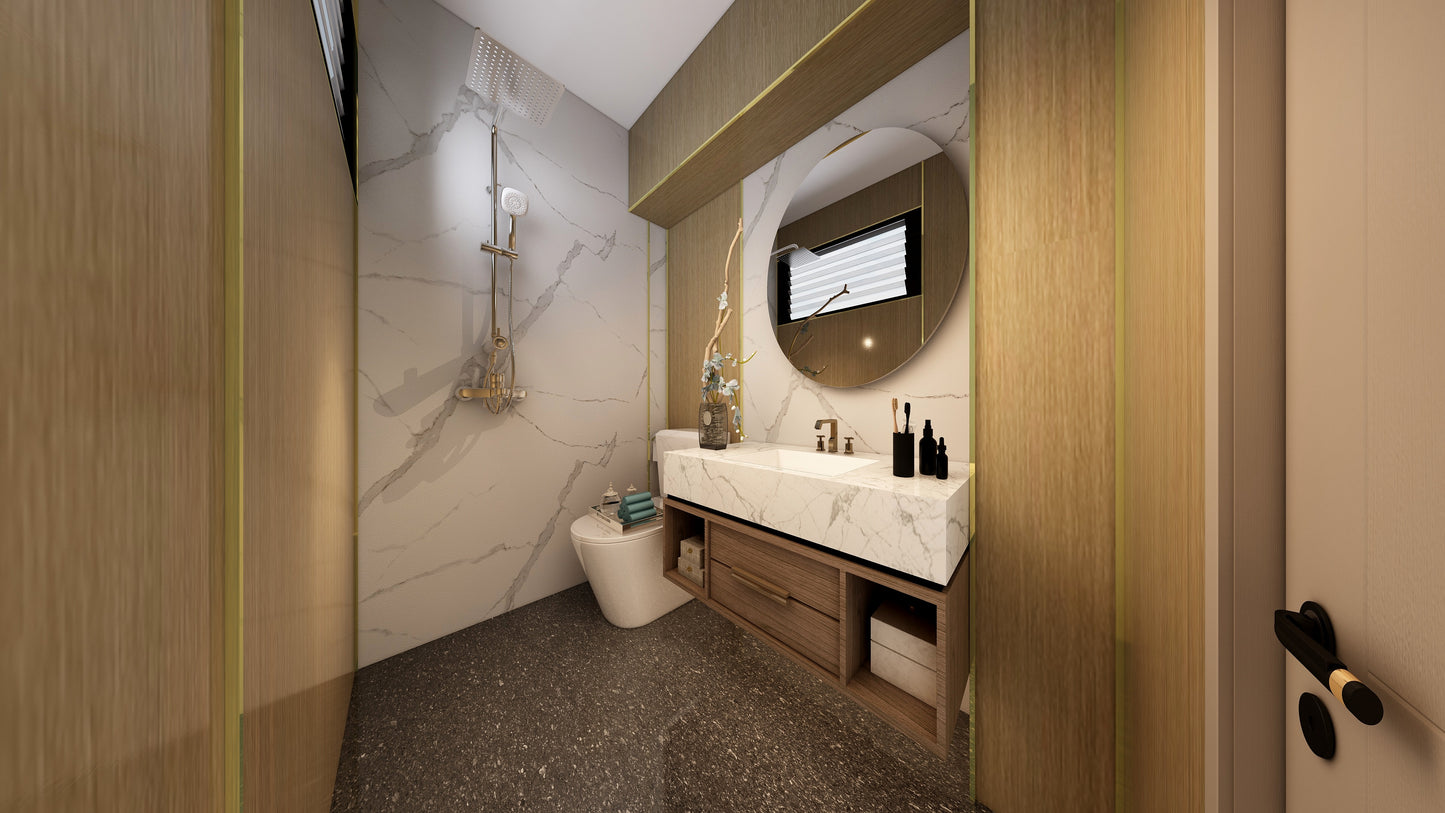 Design + | TW1020 + TW5020 | Resale HDB Bathroom