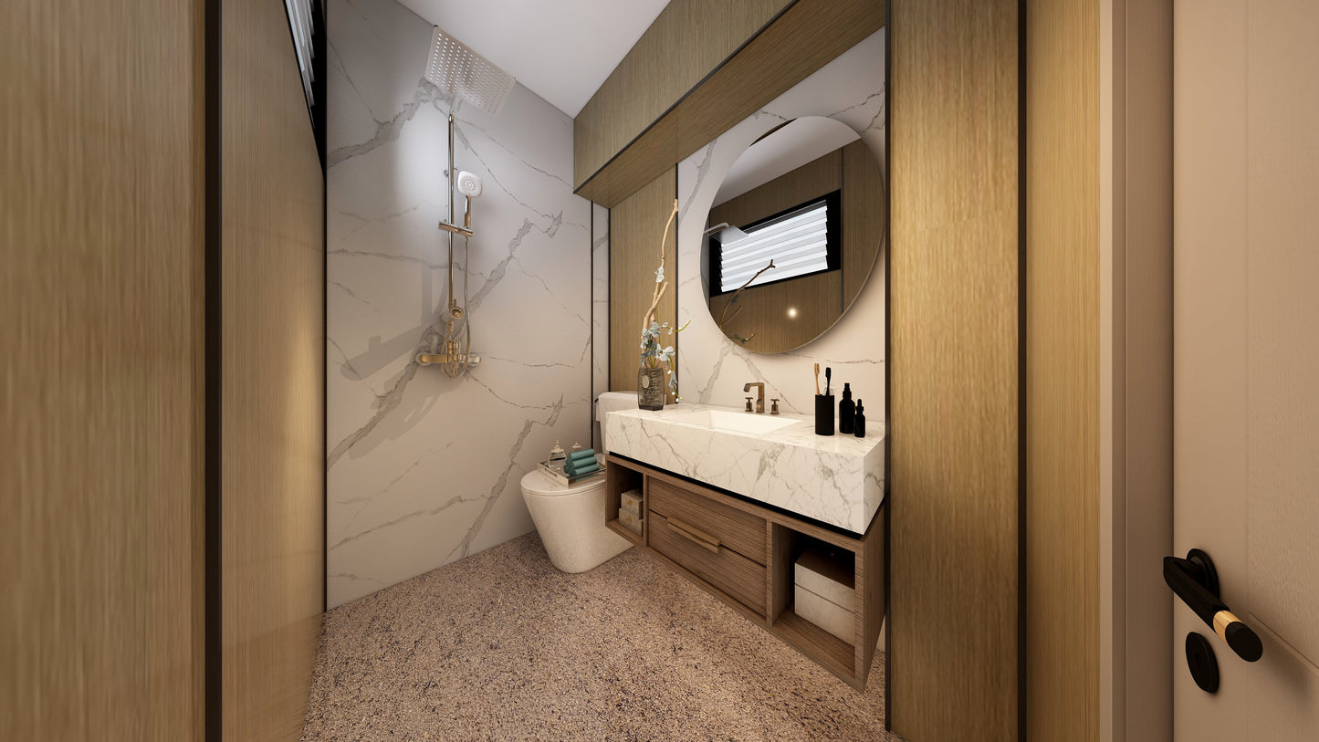 Design + | TW1020 + TW5020 | Resale HDB Bathroom