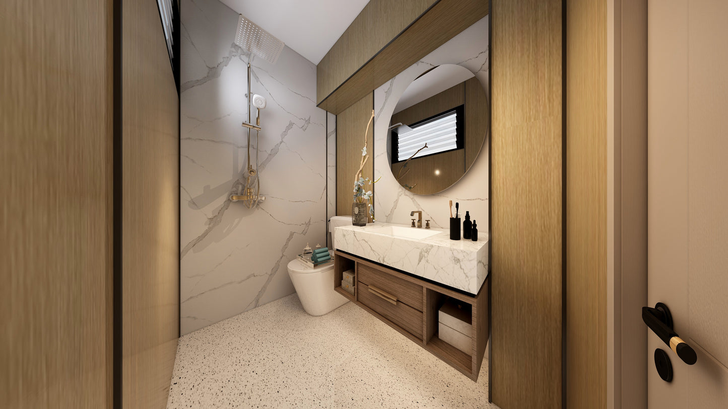 Design + | TW1020 + TW5020 | Resale HDB Bathroom